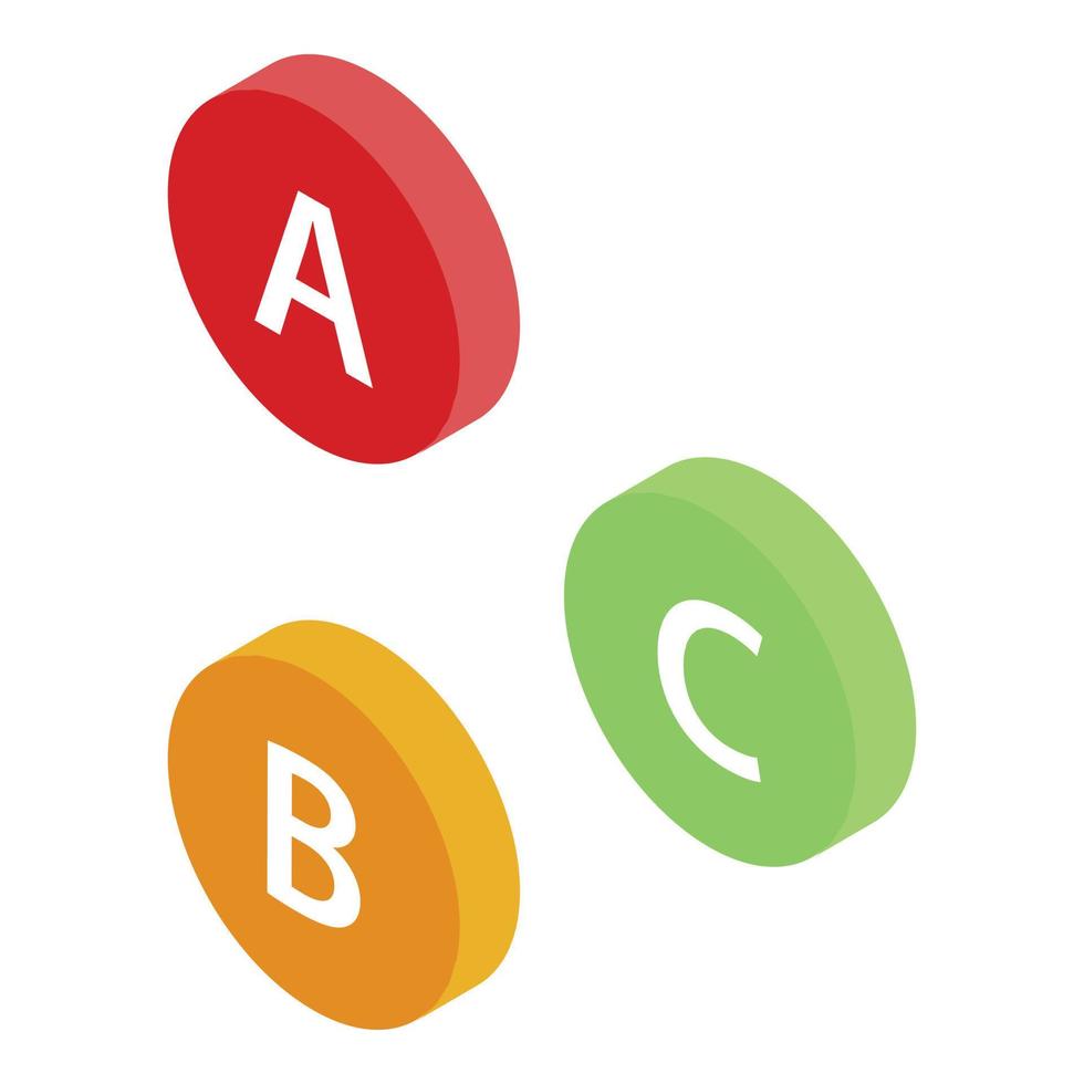 Nutritionist vitamin icon, isometric style vector