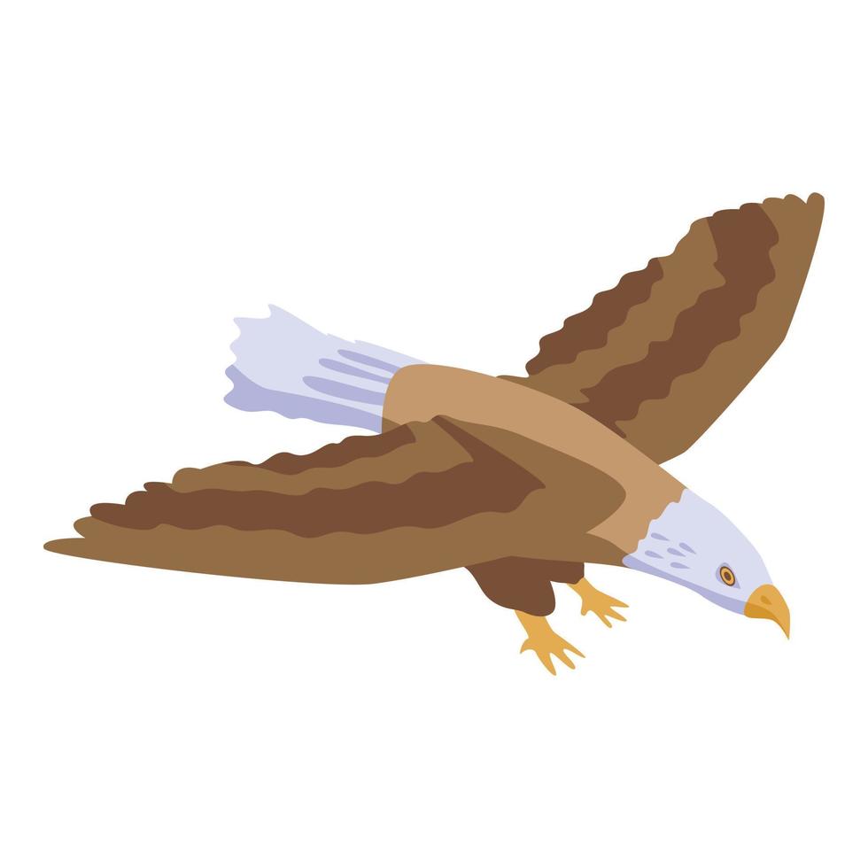 Eagle icon, isometric style vector