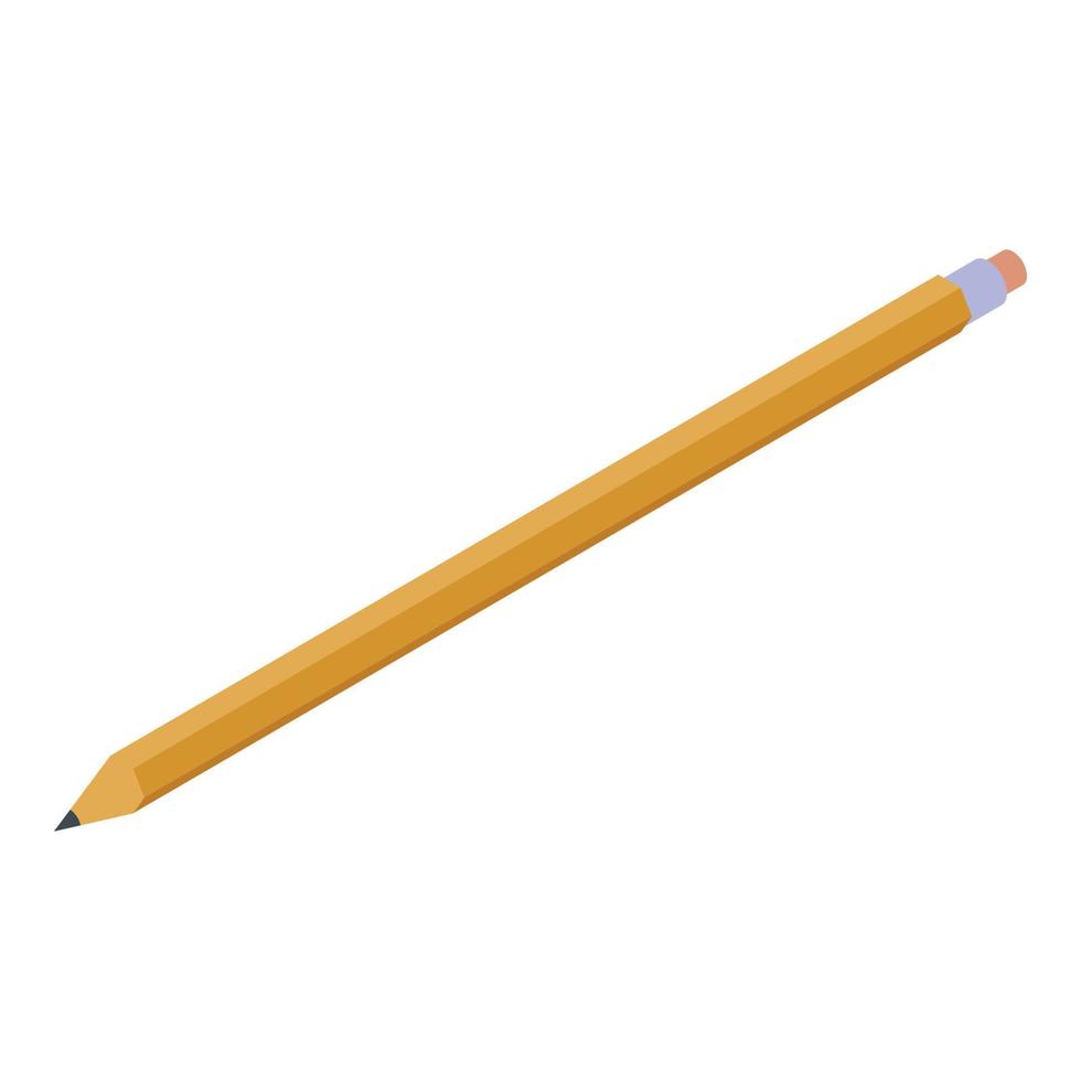 Yellow pencil icon, isometric style 15845166 Vector Art at Vecteezy