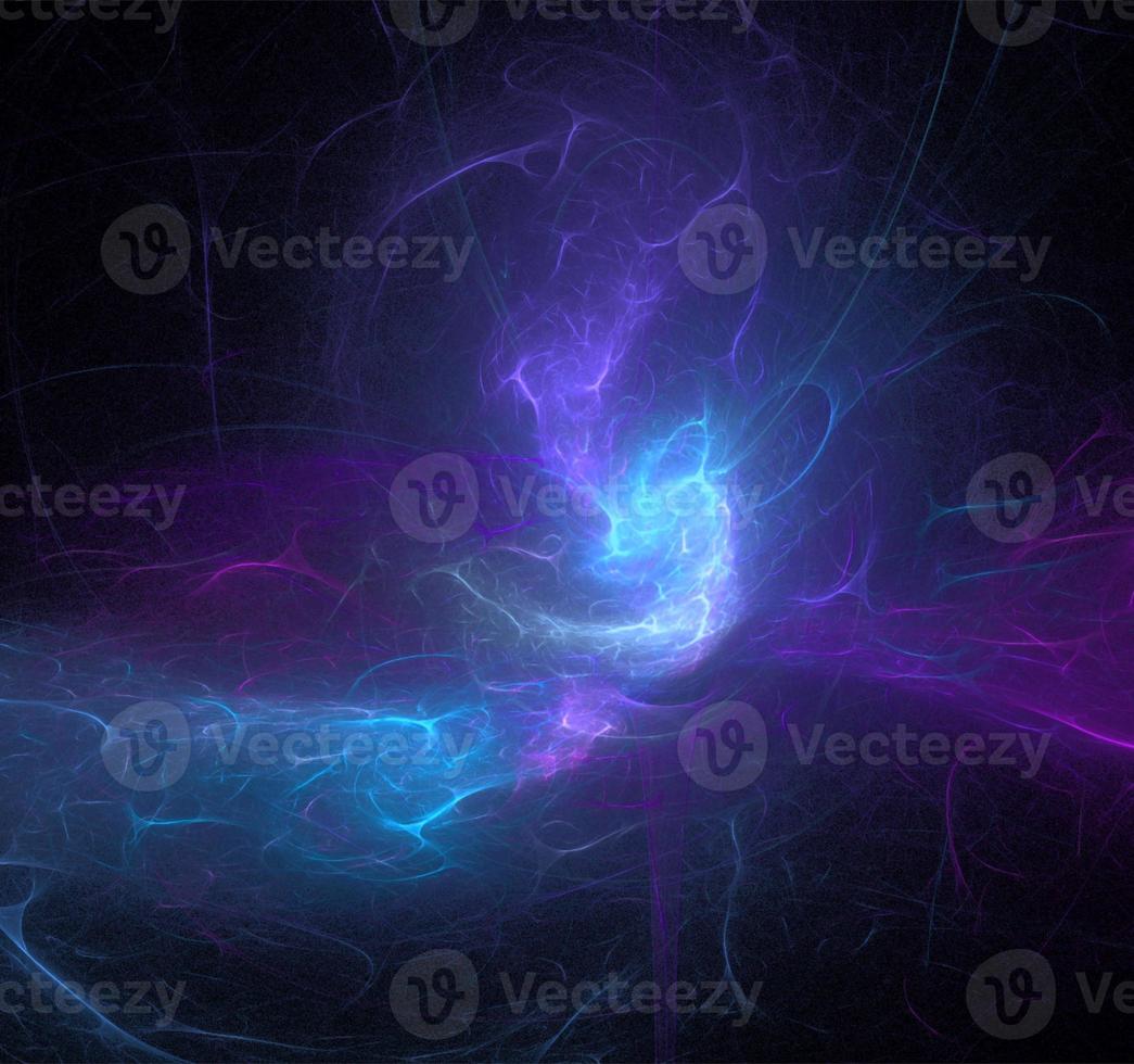 abstract purple blue glowing pattern on black background, lightning in the night sky, design, wallpaper photo
