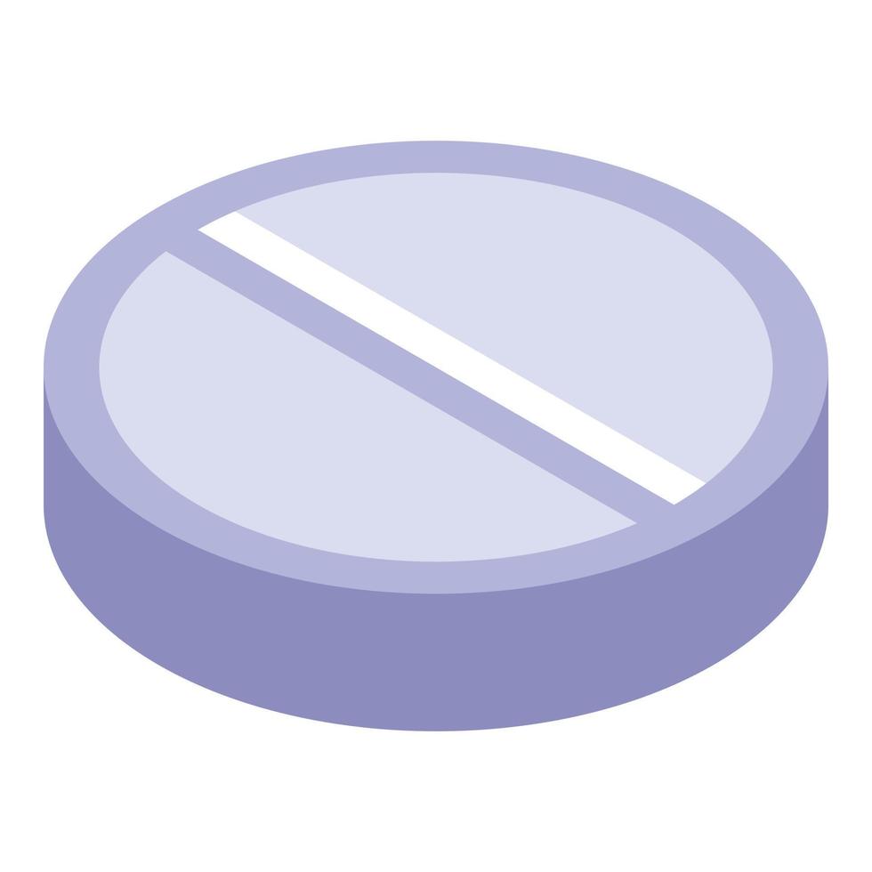 Oculist pill icon, isometric style vector