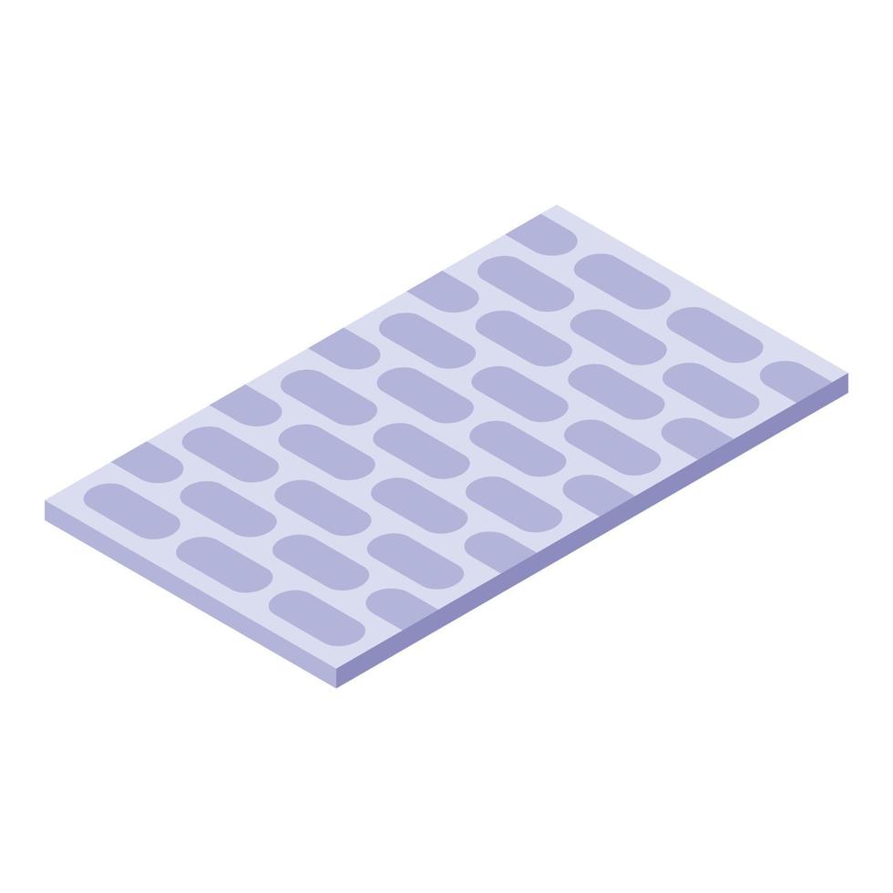 Brick garden icon, isometric style vector