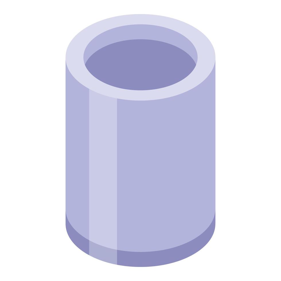 Waste container icon, isometric style vector