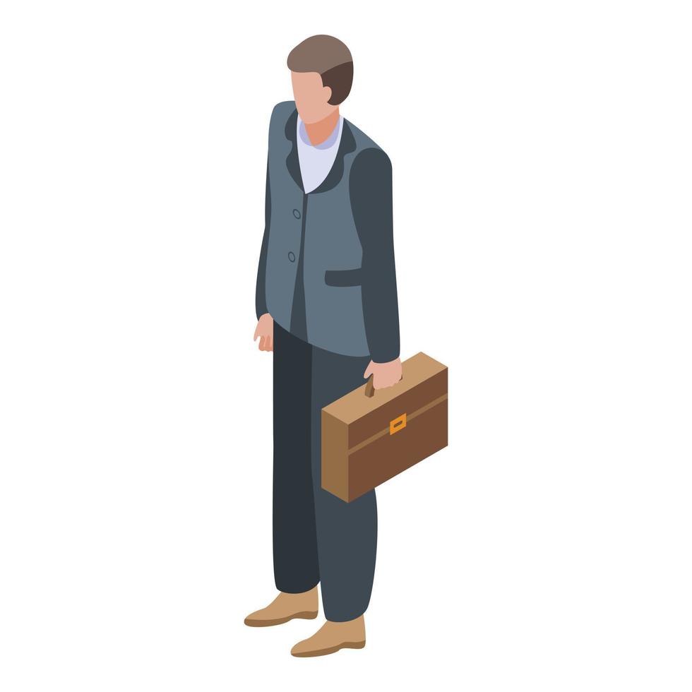 Justice lawyer icon, isometric style vector