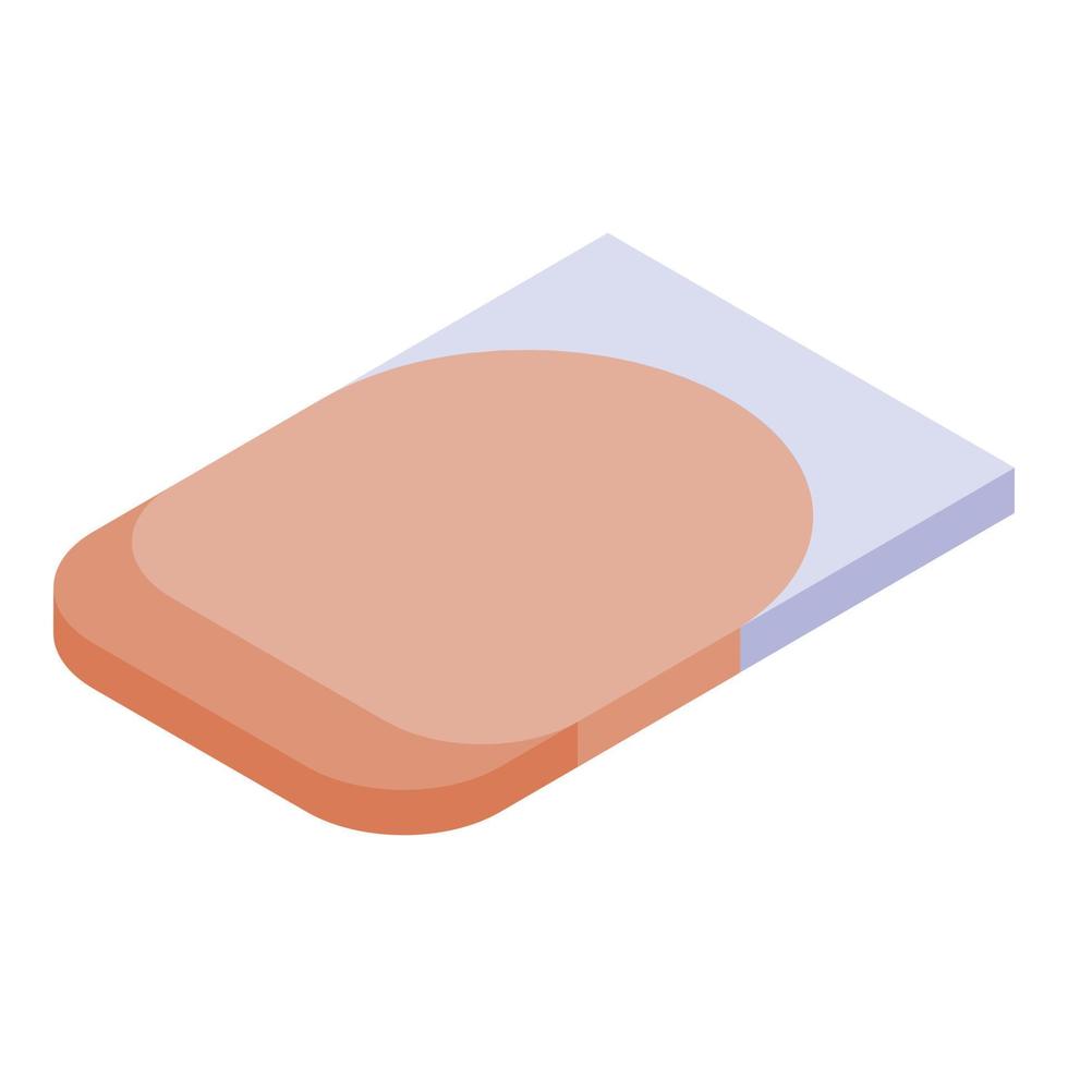 Cutted nail shape icon, isometric style vector