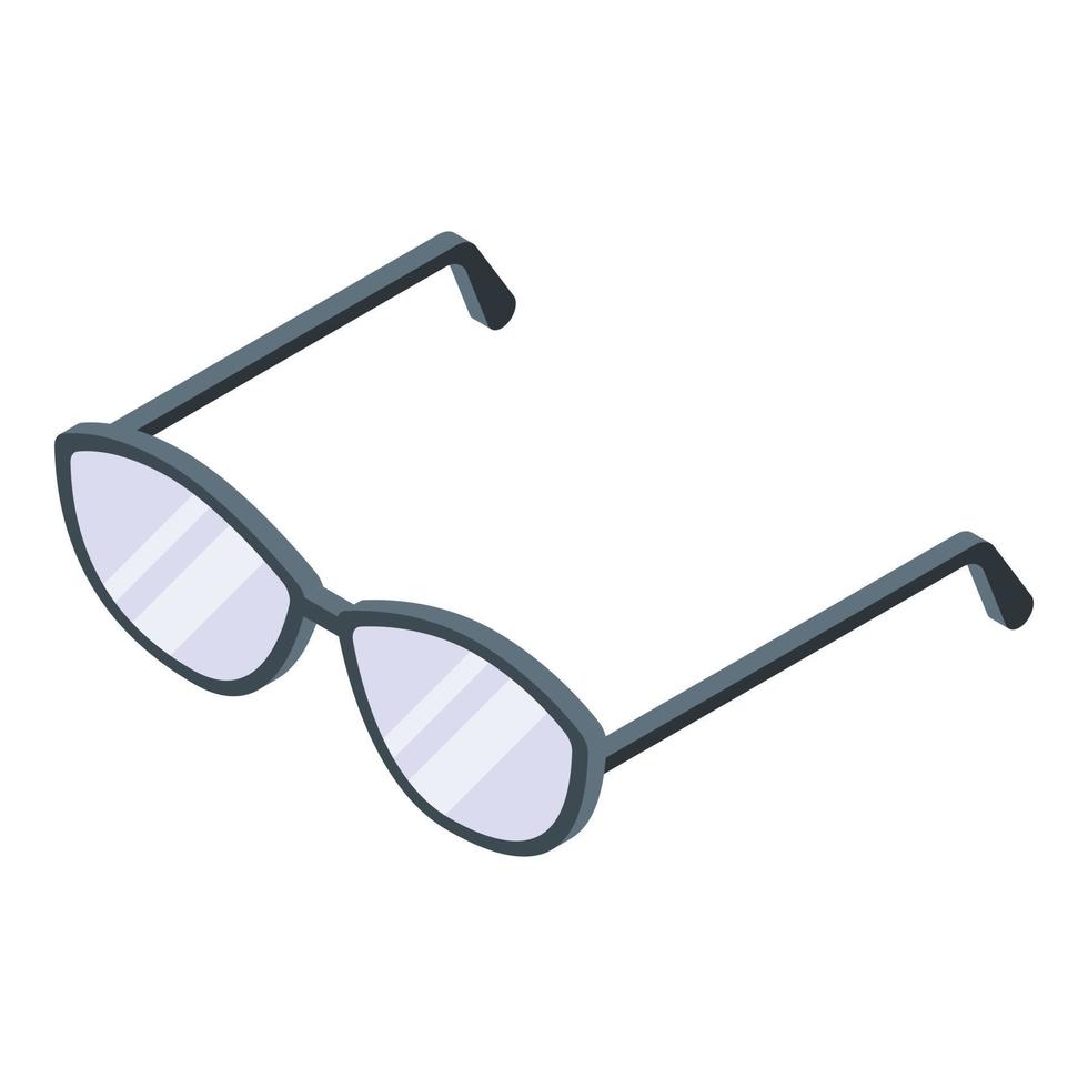 icono de anteojos de mujer, estilo isométrico vector