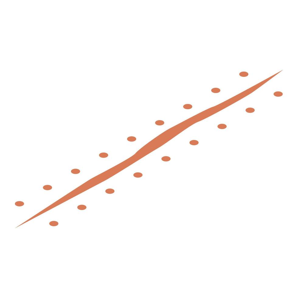 Operation suture icon, isometric style vector