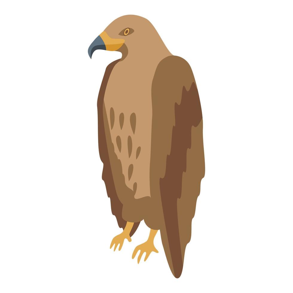 Phoenix eagle icon, isometric style vector