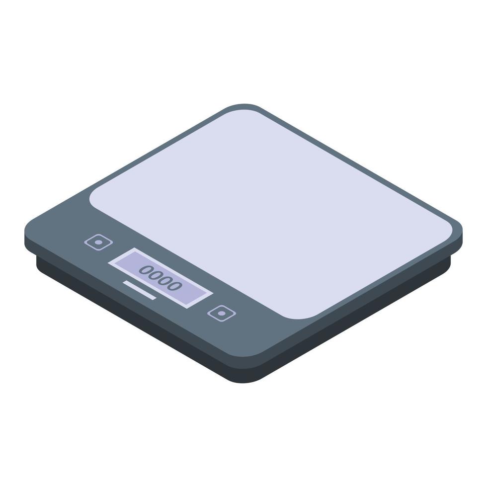 Home weigh scales icon, isometric style vector