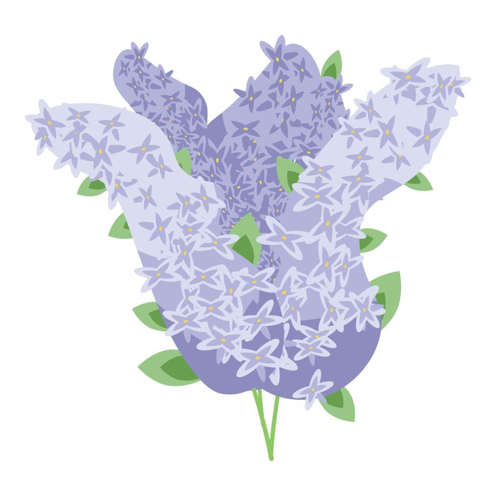 Violet lilac icon, isometric style vector