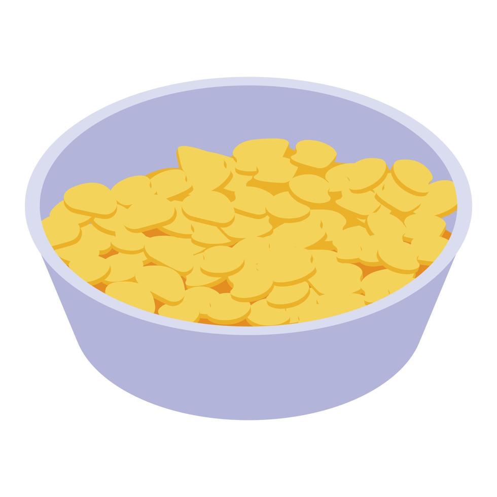 Corn salad icon, isometric style vector
