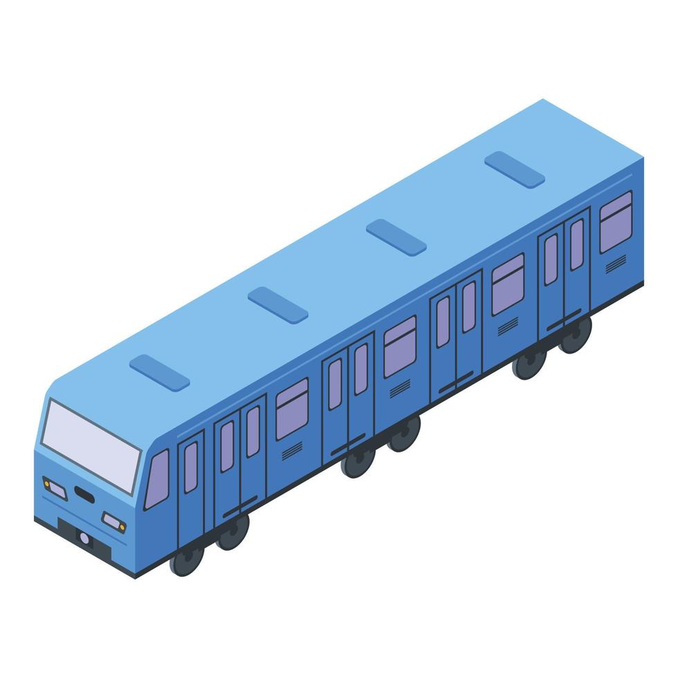 icono de tren de metro moderno, estilo isométrico vector