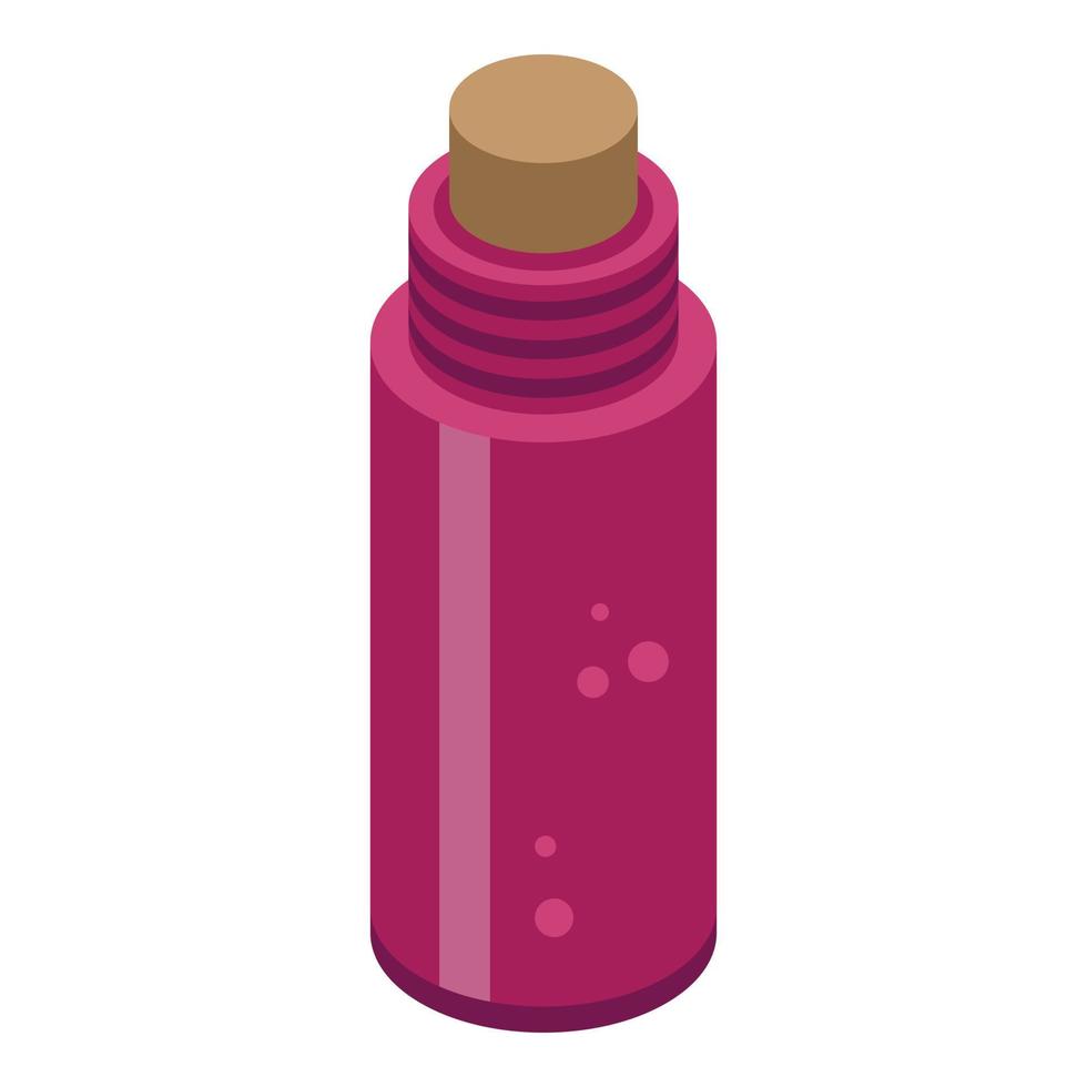 Lilac aroma oil icon, isometric style vector
