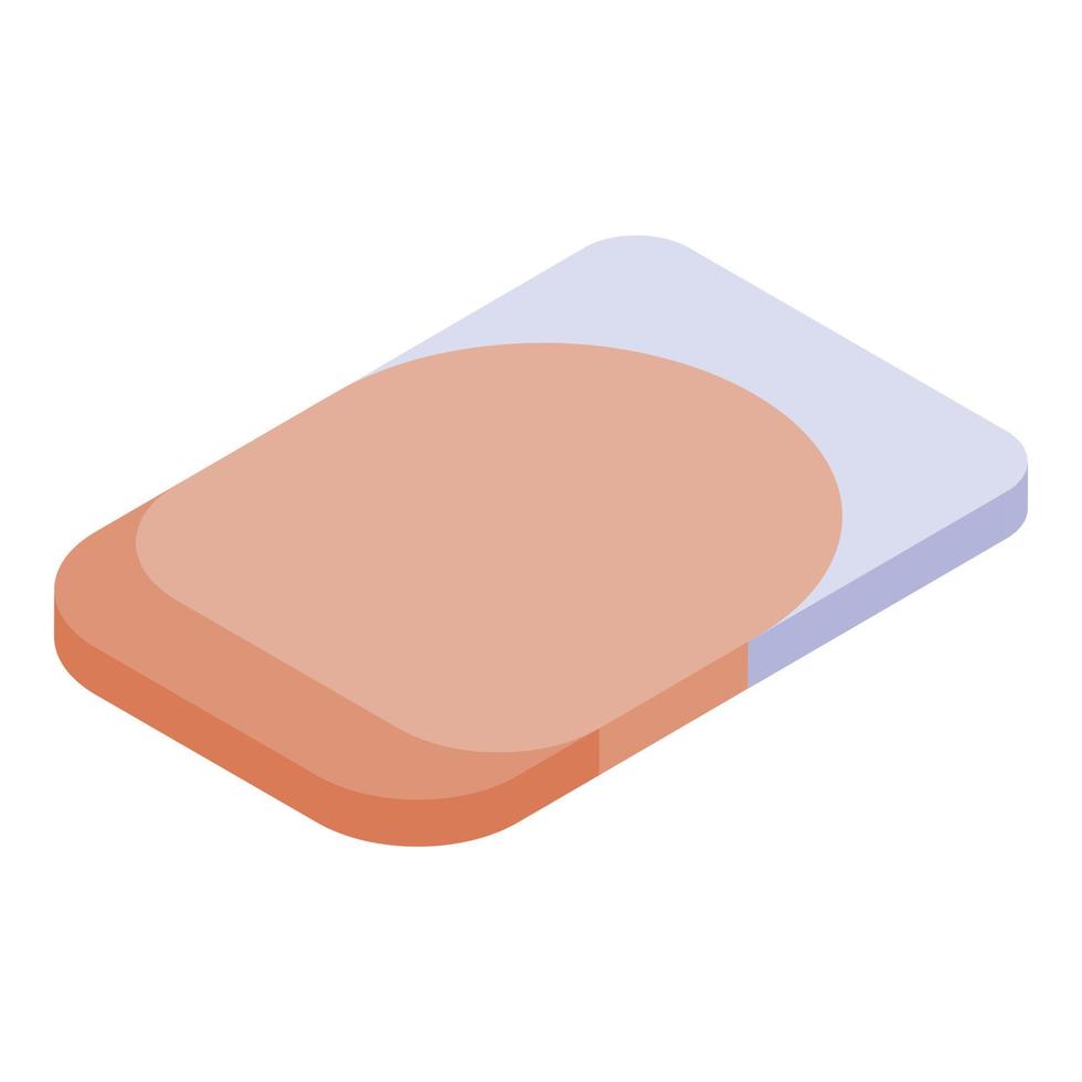 Nail shape icon, isometric style vector