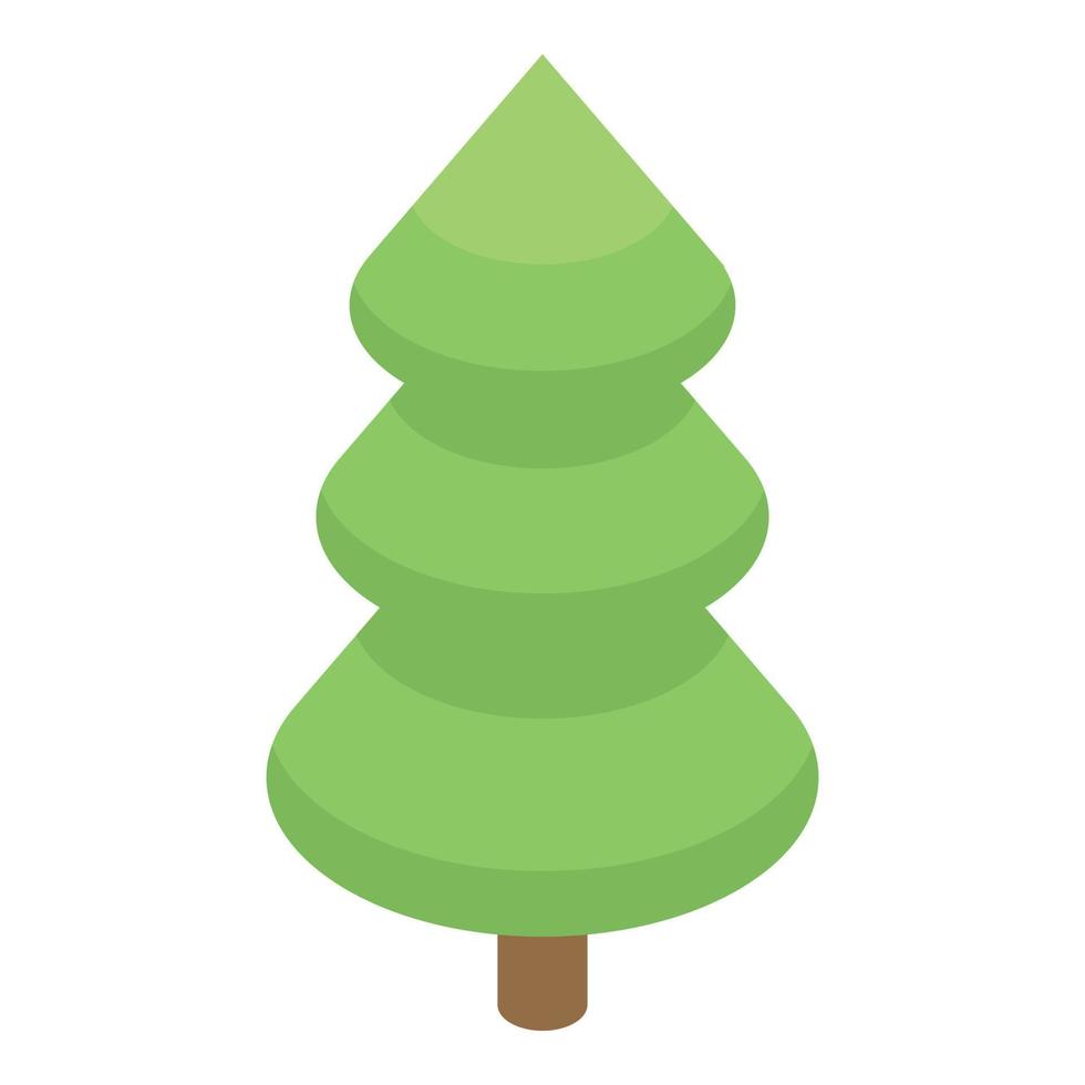 Fir tree icon, isometric style vector