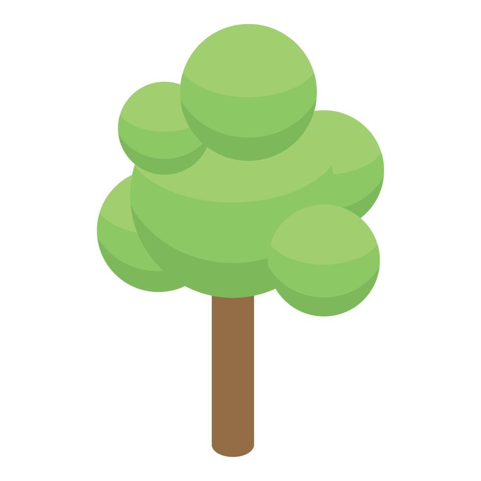 icono de árbol decorativo, estilo isométrico vector