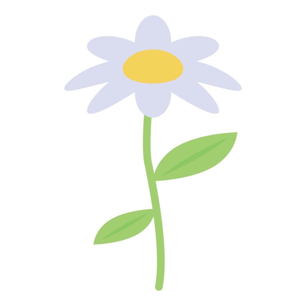 icono de flor de manzanilla, estilo isométrico vector