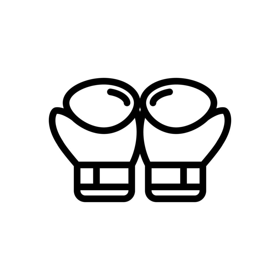 Boxing gloves icon. Sports equipment design illustration. Outline boxing gloves icon suitable for website users, web developers, graphic designers on white background. vector