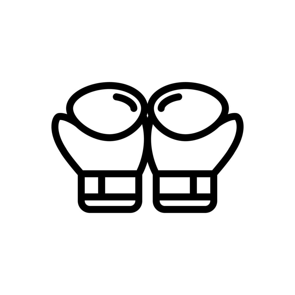 icono de guantes de boxeo. ilustración de diseño de equipos deportivos. icono de guantes de boxeo de contorno adecuado para usuarios de sitios web, desarrolladores web, diseñadores gráficos sobre fondo blanco. vector