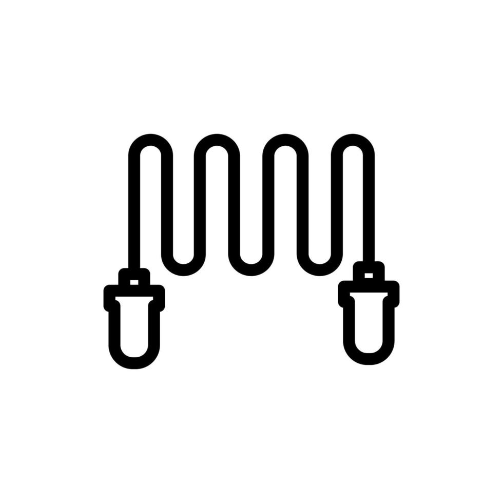 Outline jump rope icon. Illustration of sports equipment. The jump rope icon design is suitable for app users, website developers, graphic designers. vector