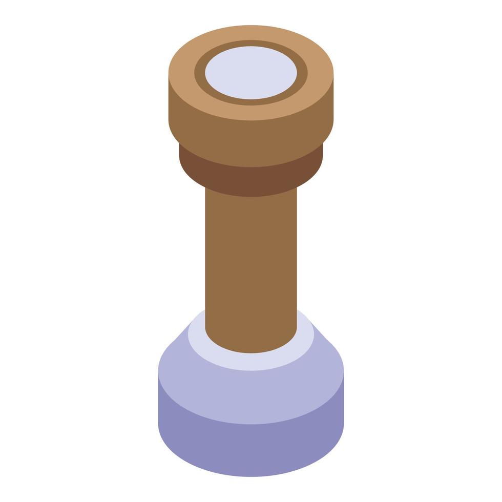 Coffee tamp icon, isometric style vector