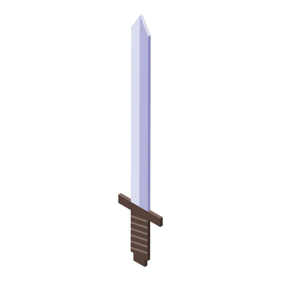 Magic sword icon, isometric style vector