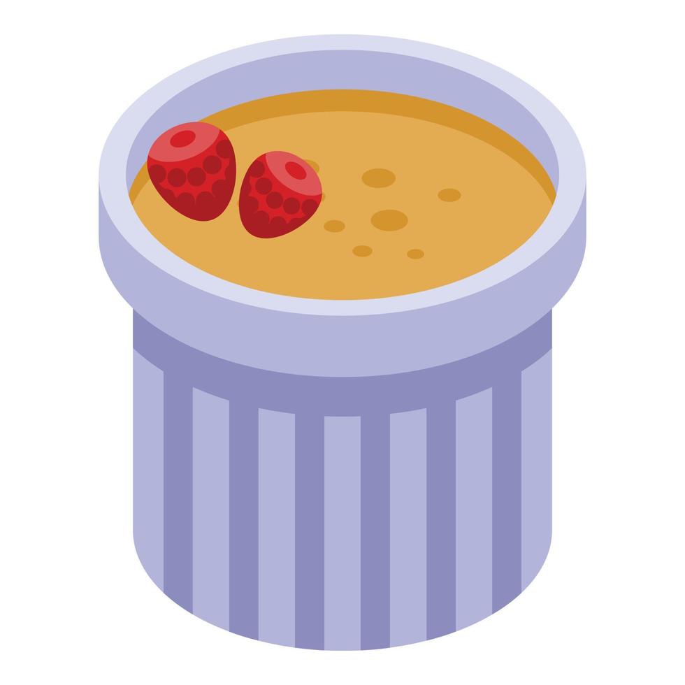 French fresh smoothie icon, isometric style vector