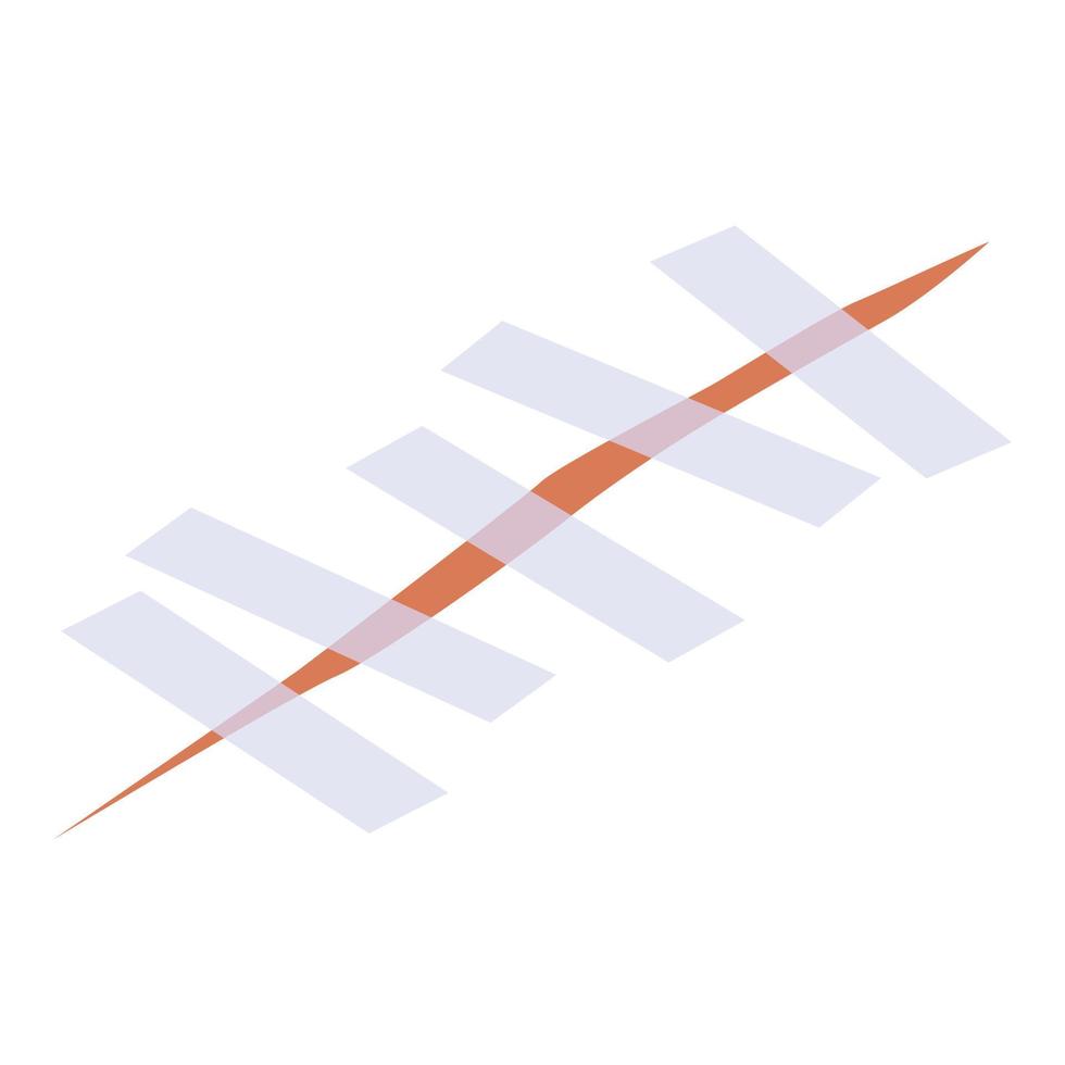 Scotch suture icon, isometric style vector