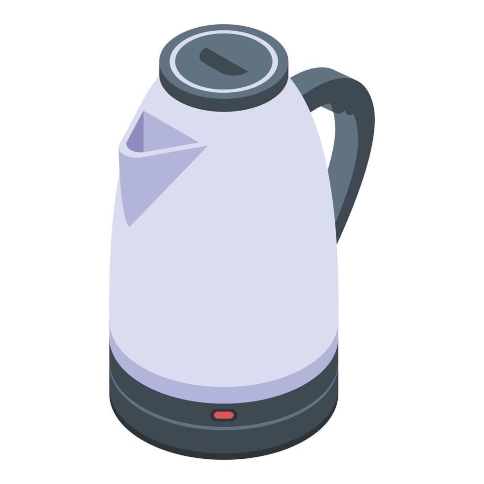 Electric kettle icon, isometric style vector