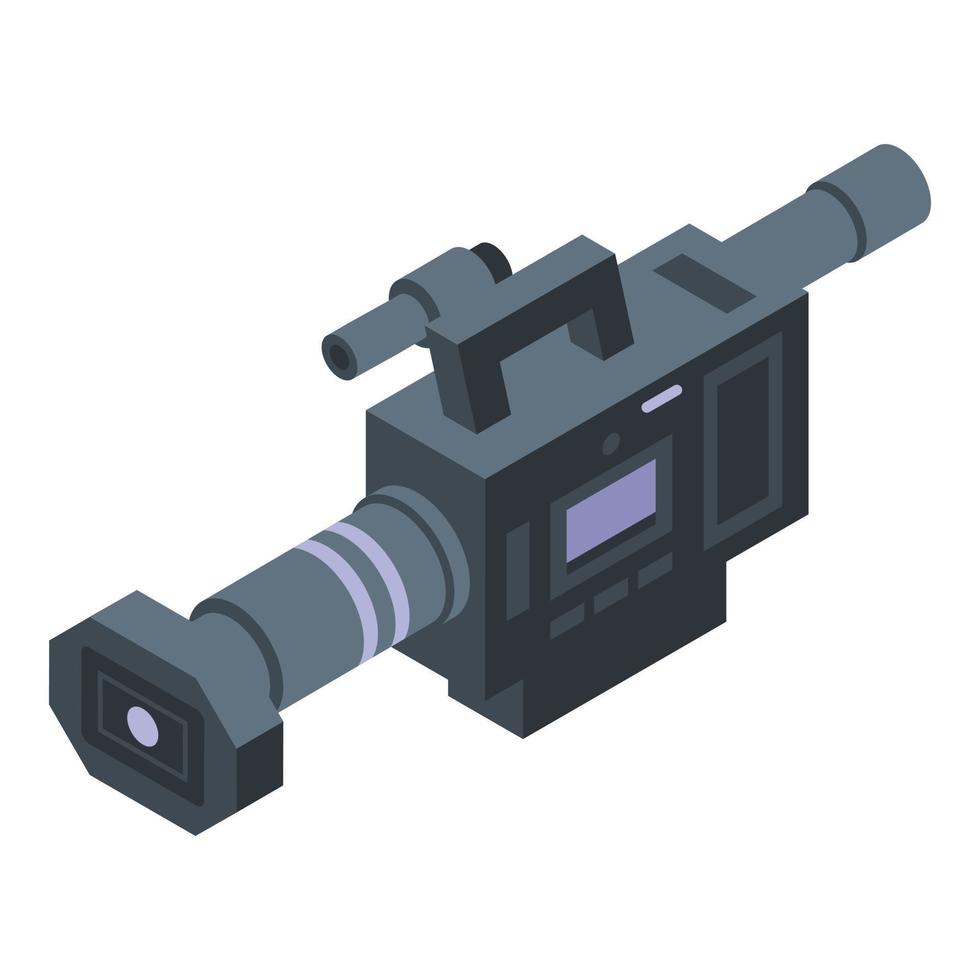 Video camera icon, isometric style vector