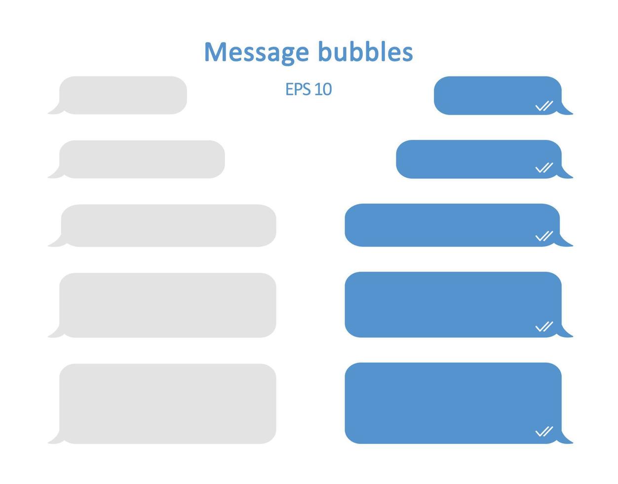 Message bubbles. Design template for messenger chat or website. Modern vector illustration in flat style.