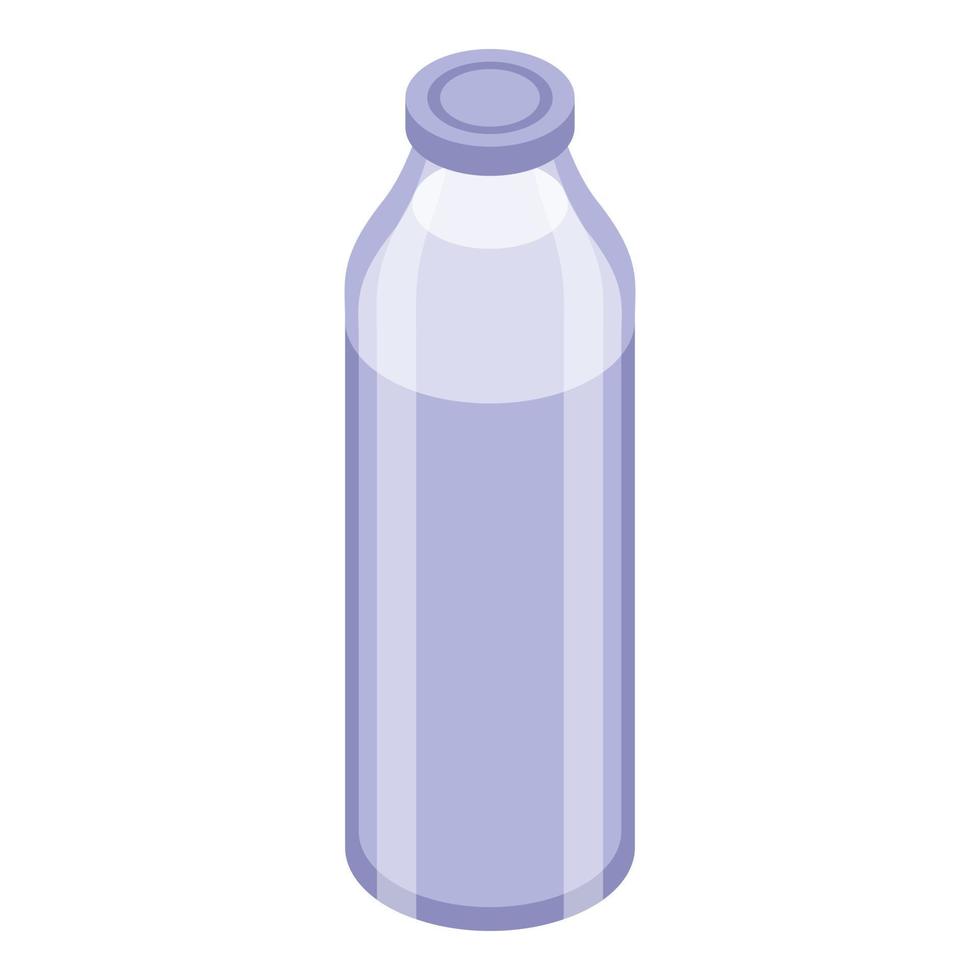 Fresh milk bottle icon, isometric style vector