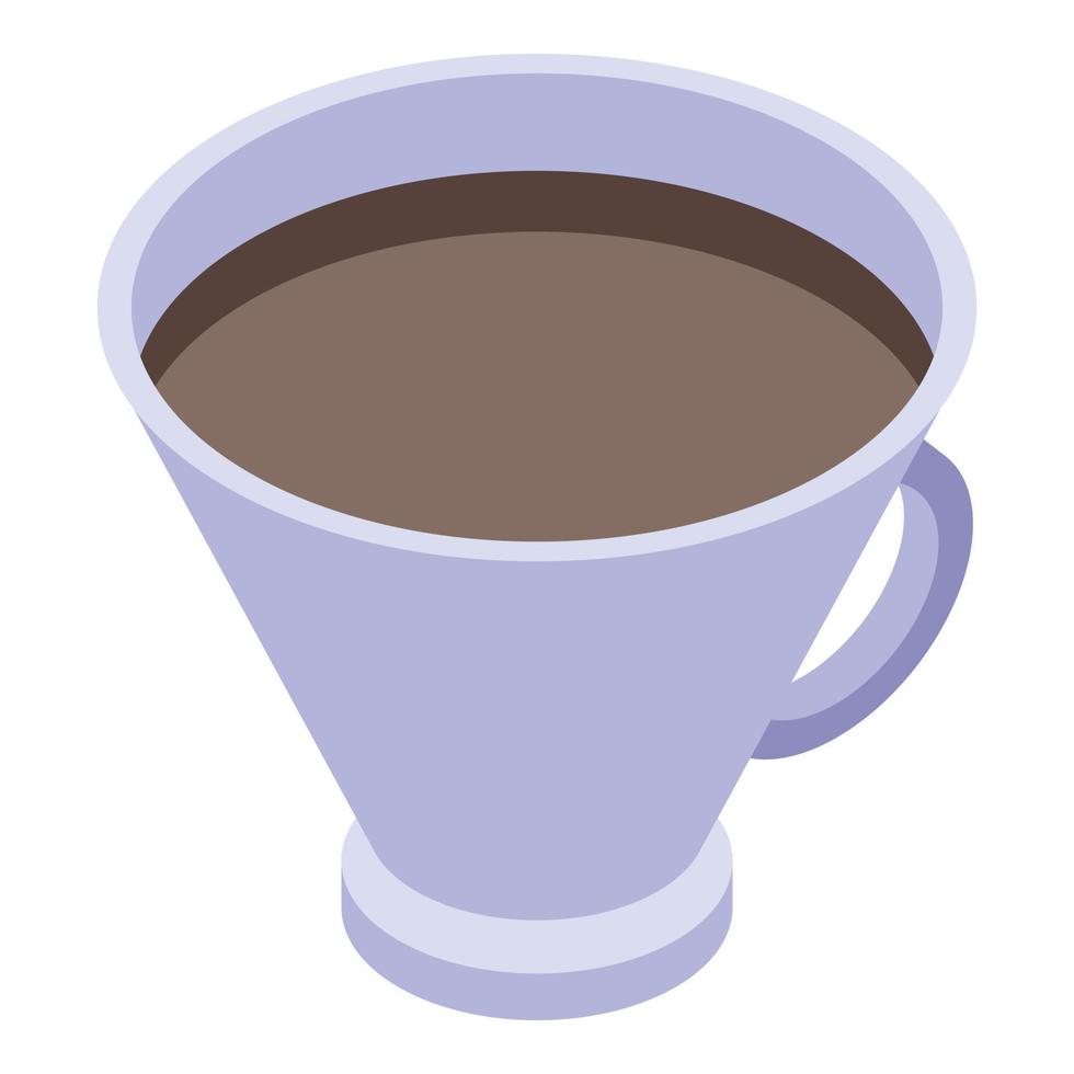 icono de la taza de café de la tienda, estilo isométrico vector