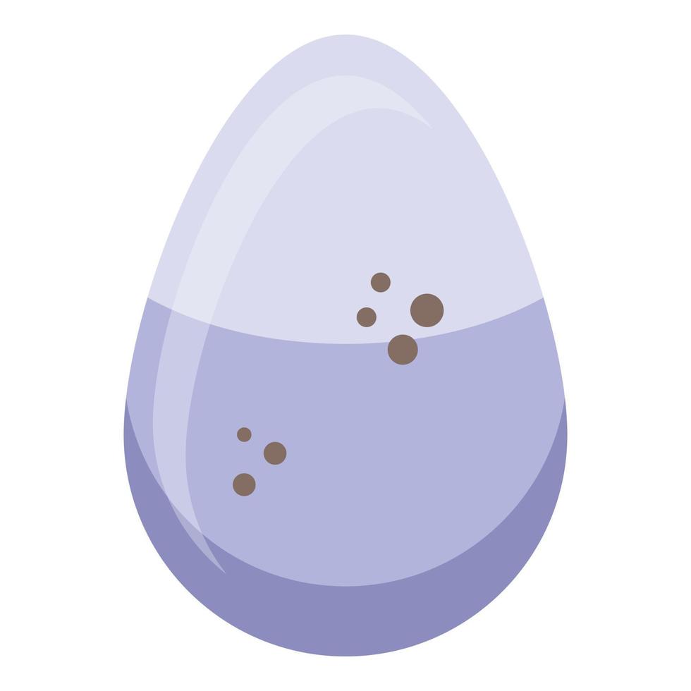 Owl egg icon, isometric style vector
