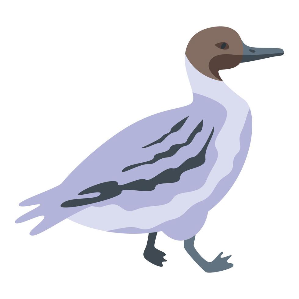 Little duck icon, isometric style vector