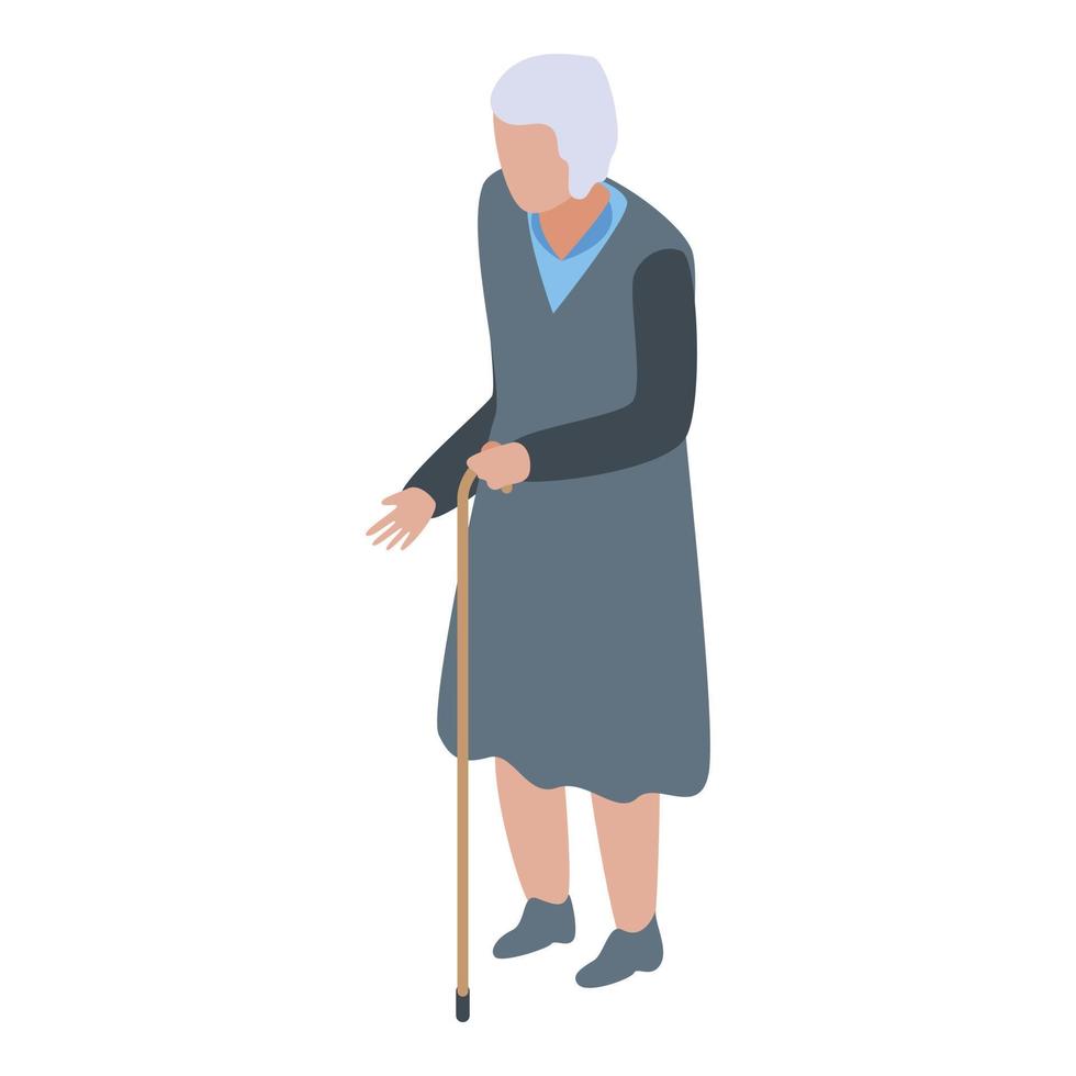 icono de mujer con enfermedad de alzheimer, estilo isométrico vector