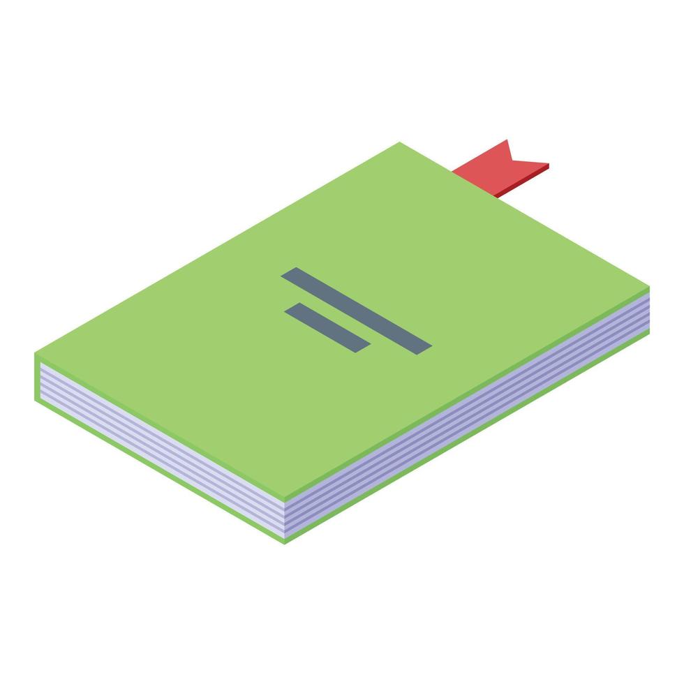 Medicine book icon, isometric style vector