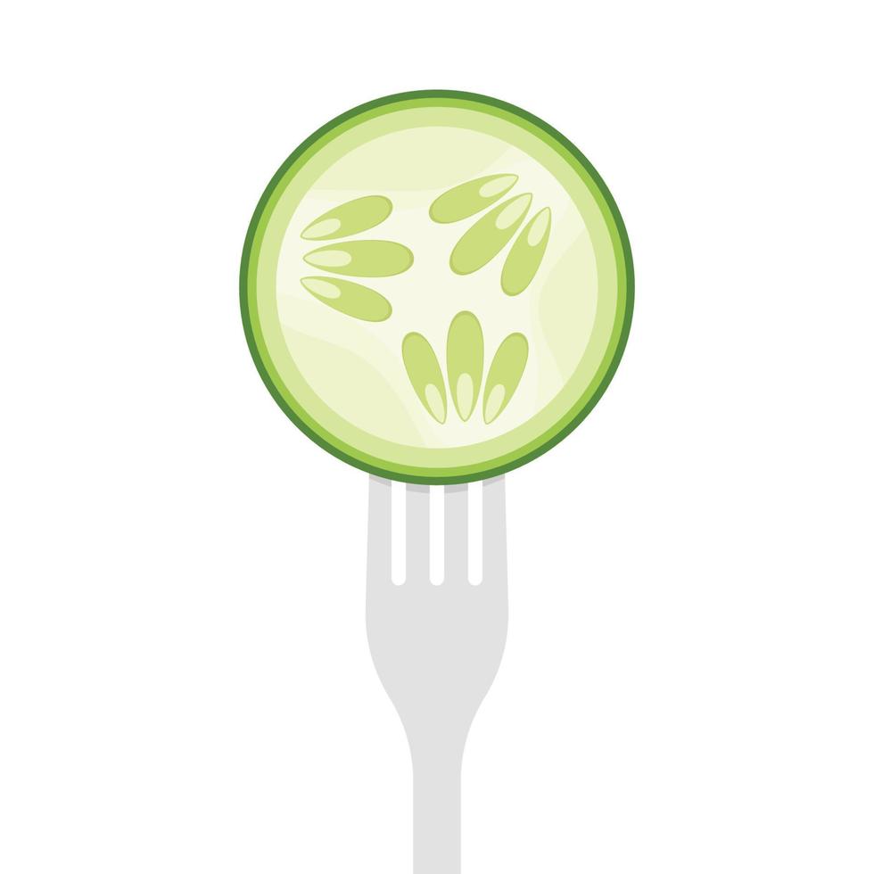 Cucumber slice icon. Cucumber vector. vector