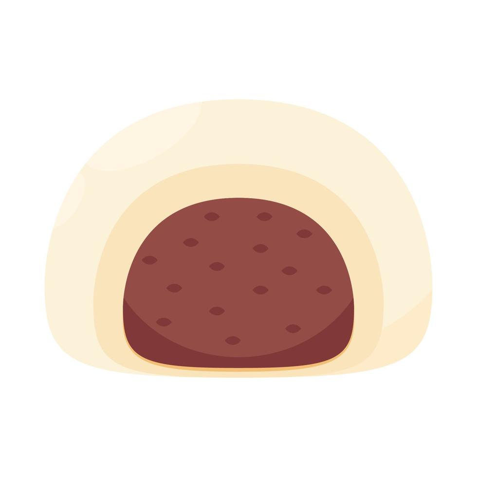 Red bean bun vector. wallpaper. free space for text. copy space. vector