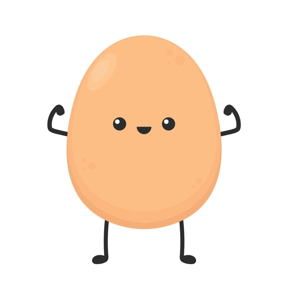 Egg character design. egg vector on white background.