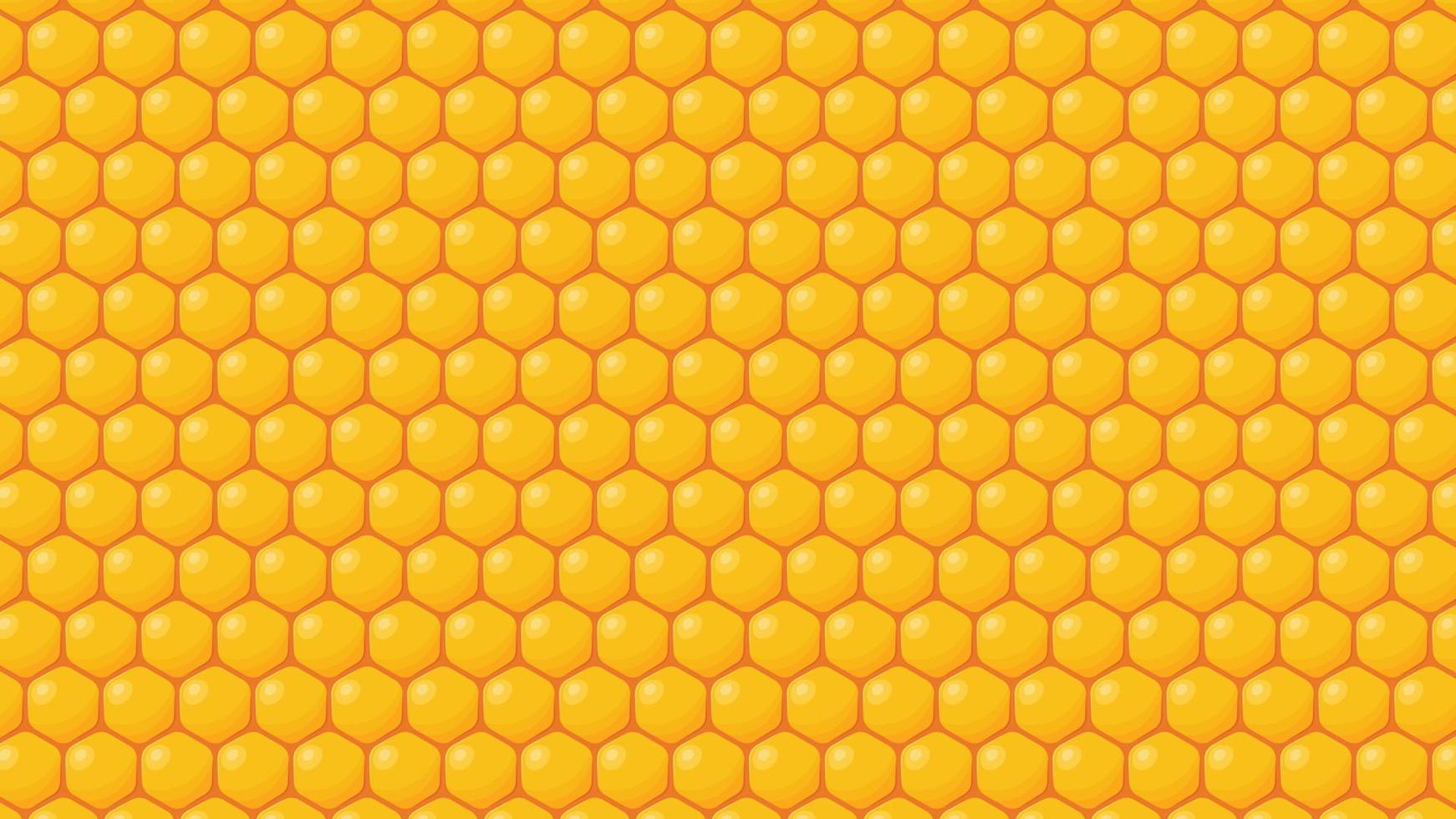 fondo de peine de abeja. colmena de abejas, panales amarillos abstractos en la ilustración vectorial de fondo. vector