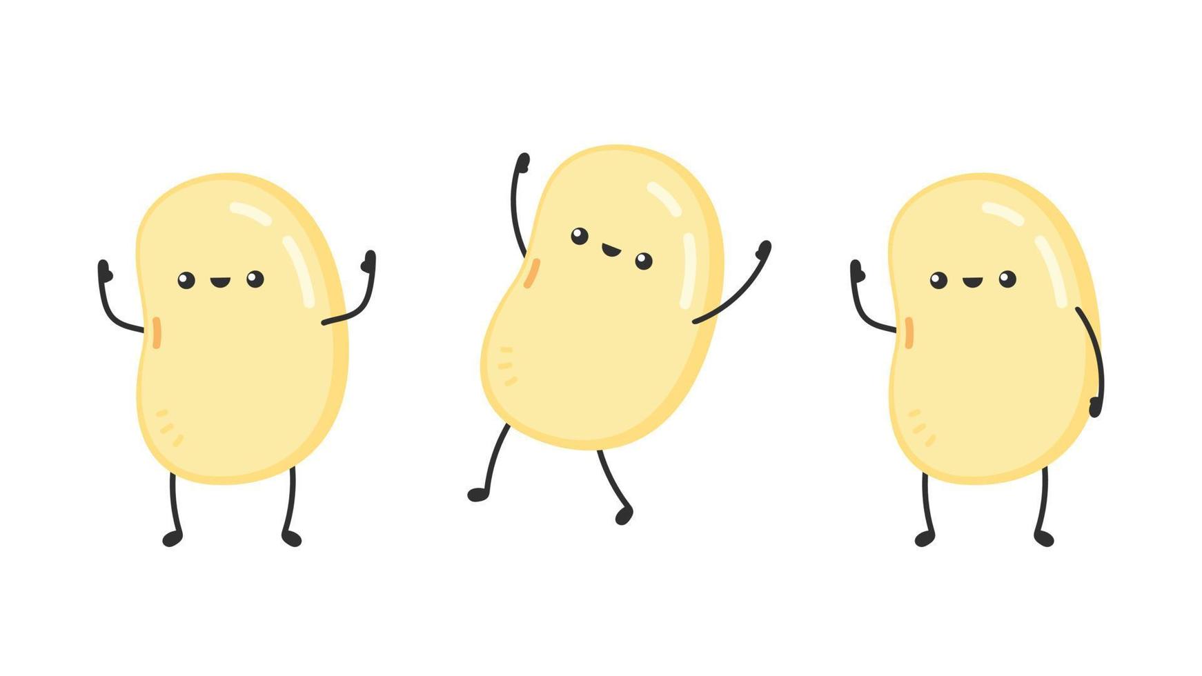 Soybean vector. Soybean character design. vector