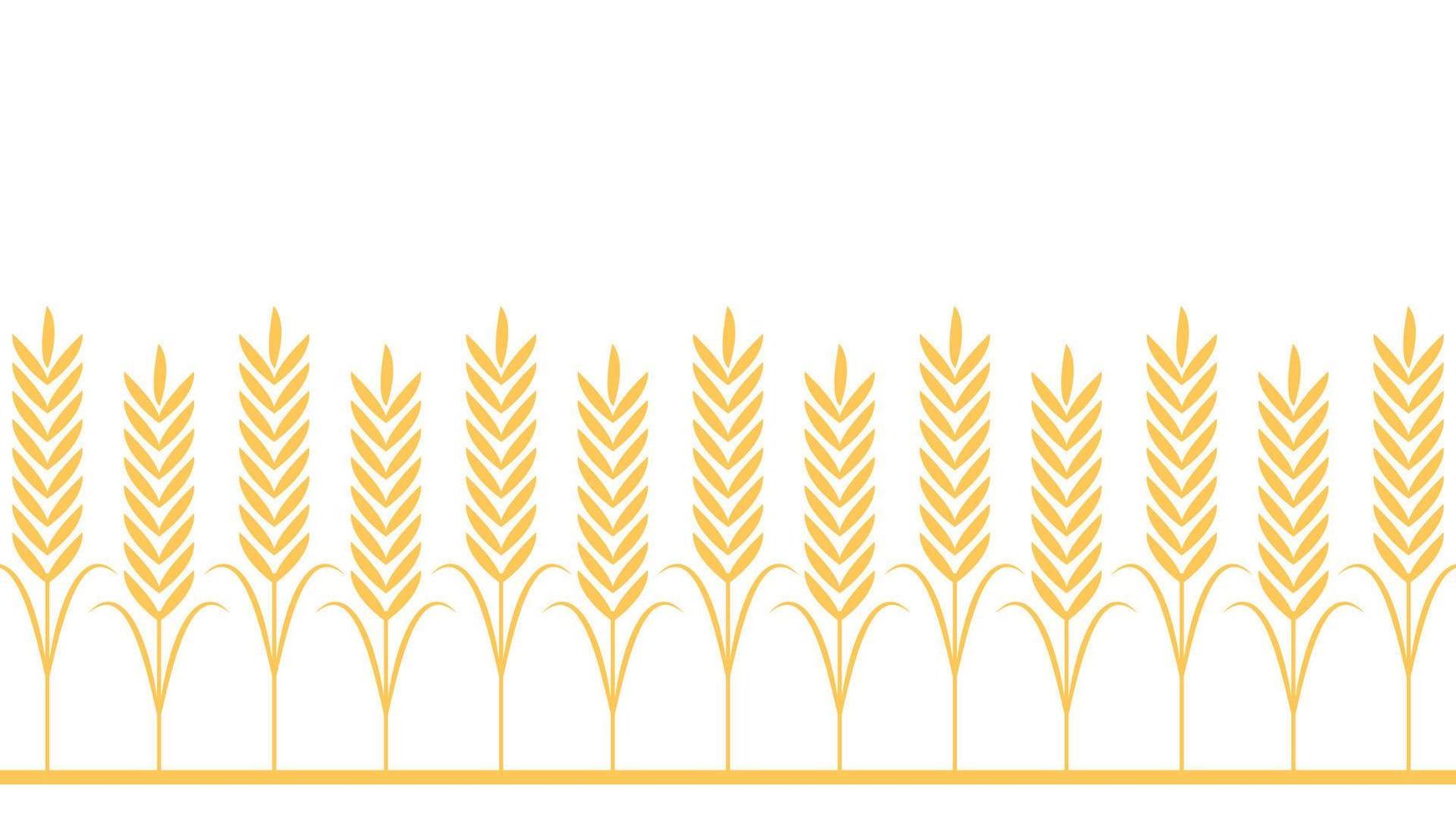 Wheat pattern wallpaper. oat symbol. free space for text. rice sign. Rice pattern wallpaper. vector