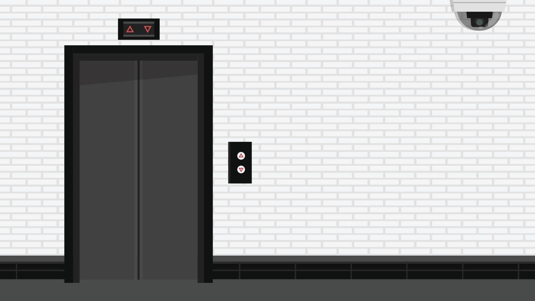 Lift door vector. free space for text. wallpaper. background. closed circuit camera vector. vector