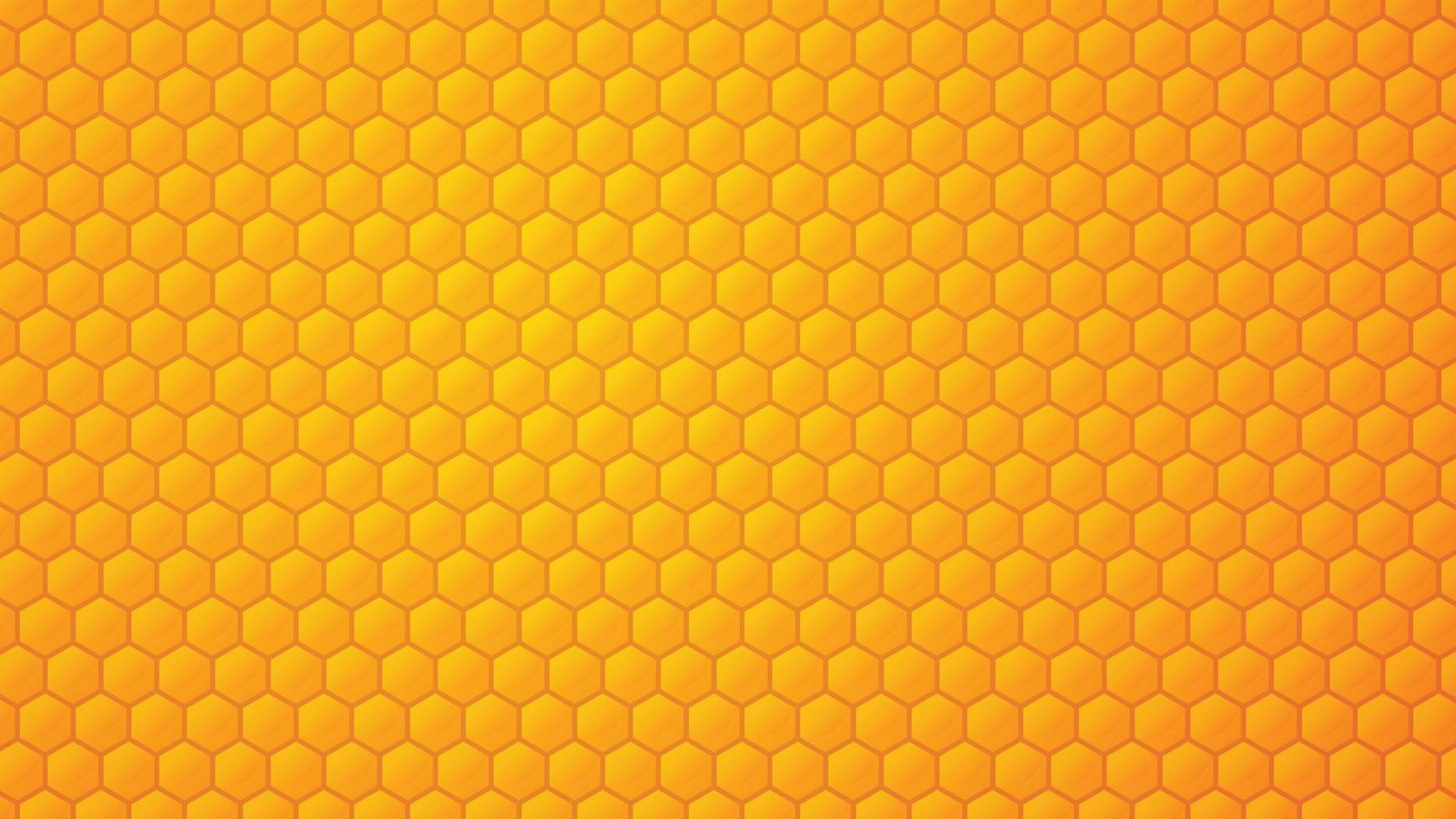 fondo de peine de abeja. colmena de abejas, panales amarillos abstractos en la ilustración vectorial de fondo. vector