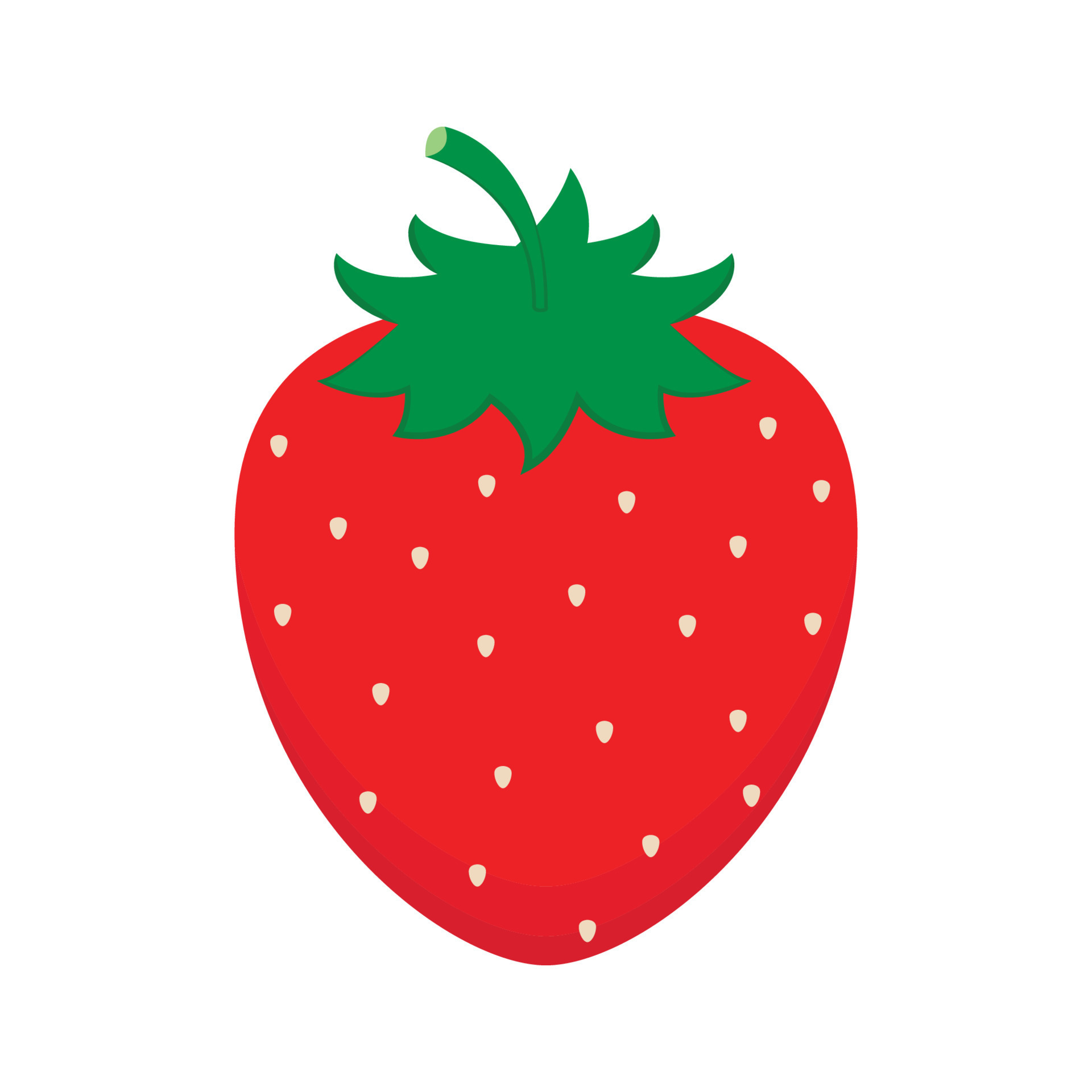 Strawberry vector. symbol. logo design. strawberry on white background