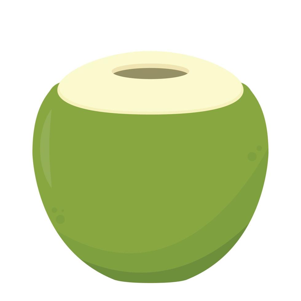 Green Coconut. Coconut logo design. Coconut vector. Coconut on white background. vector