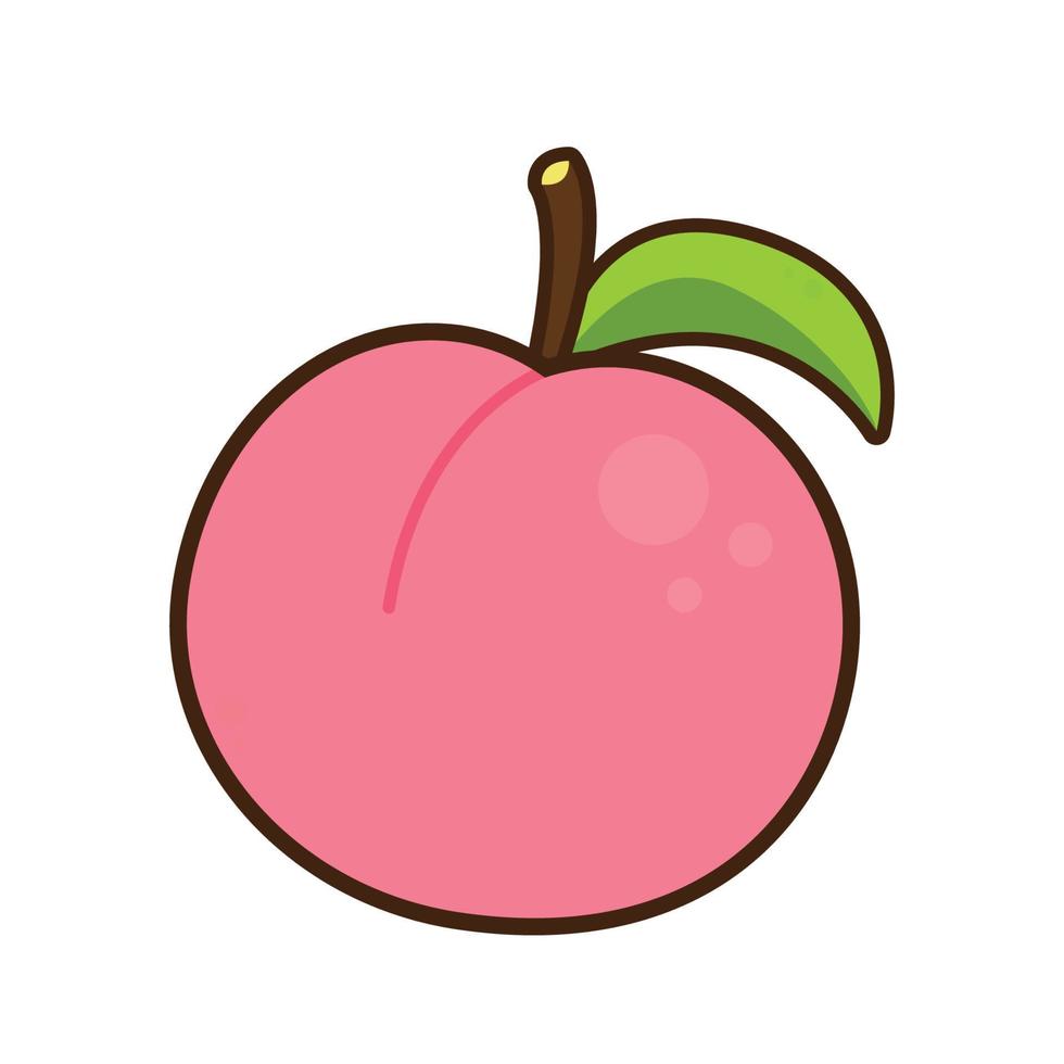 Peach. Sweet fruit. Peach vector icons.
