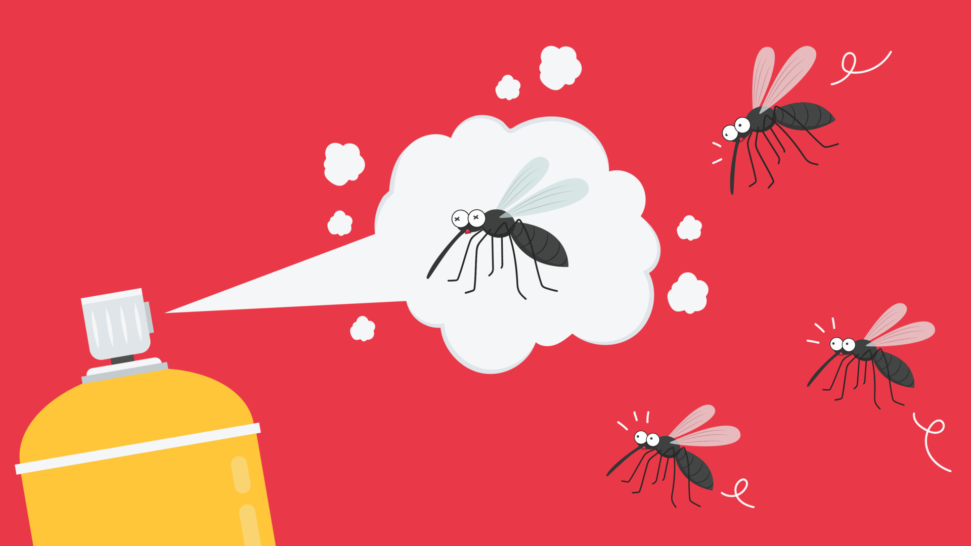 Mosquito spray. Mosquito vector. wallpaper. free space for text. copy