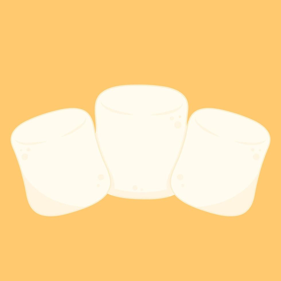Marshmallow cartoon vector. Marshmallow logo design. Marshmallow icon. vector